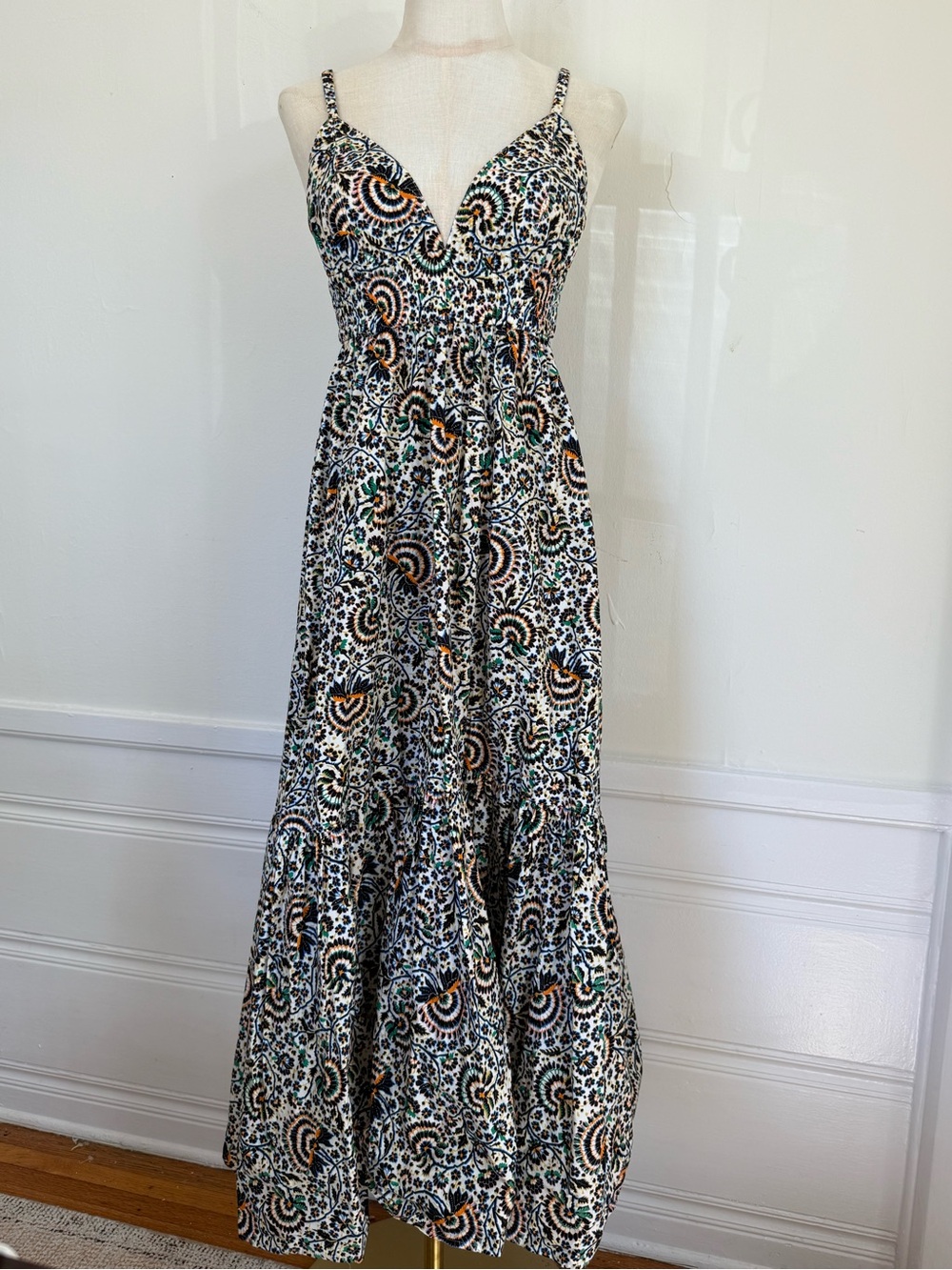 A.L.C. Rhodes Floral Open Back Maxi Dress 10